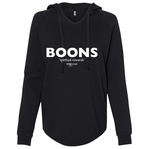 Boons Spritual Rewards - Women’s Lightweight California Wave Wash Hooded Sweatshirt Thumbnail