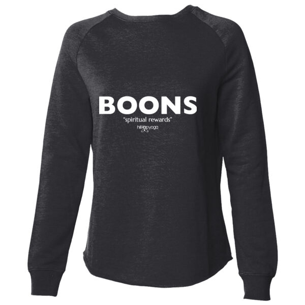 Boons Spritual Rewards - Women's California Wave Wash Crewneck Sweatshirt Thumbnail